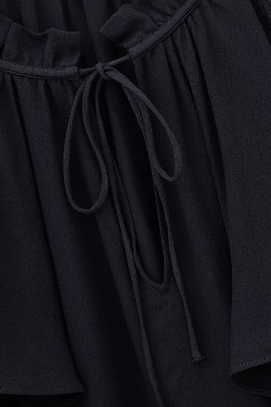 Ba&sh, Blusa Nera con Volant Betty