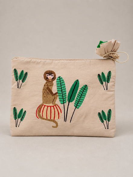 Nimo with Love, Pochette in Tessuto con Ricami Ortiga