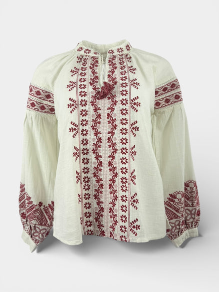 Caftano Burro con Ricami Bordeaux Maison Hotel