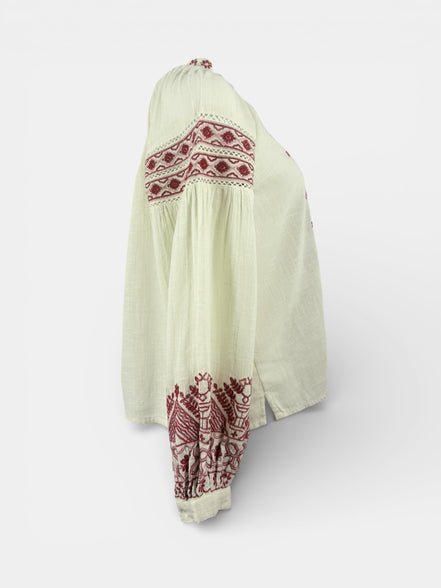 Caftano Burro con Ricami Bordeaux Maison Hotel