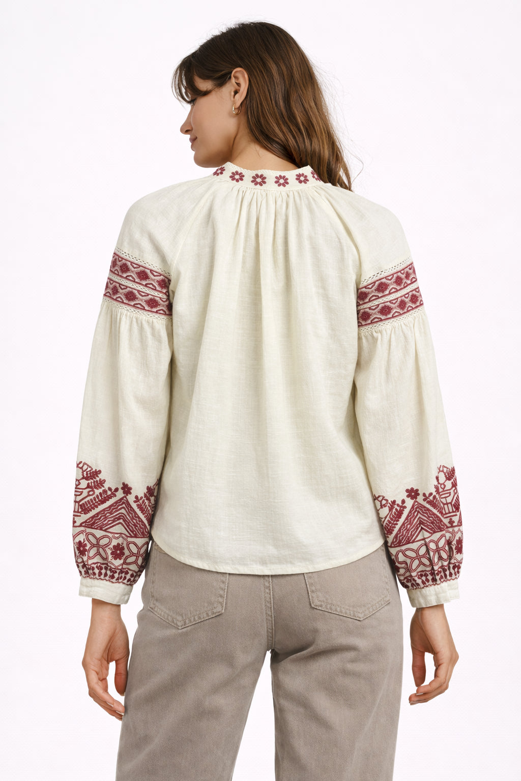 Caftano Burro con Ricami Bordeaux Maison Hotel