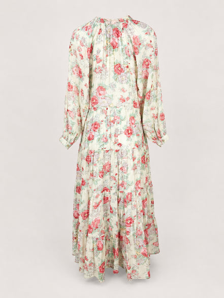 Maxi Dress in Cotone a Fiori Augustina Maison Hotel