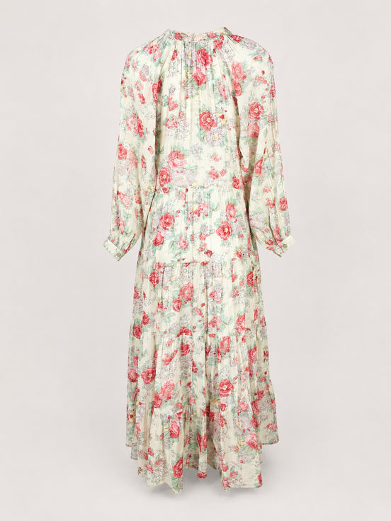 Maxi Dress in Cotone a Fiori Augustina Maison Hotel