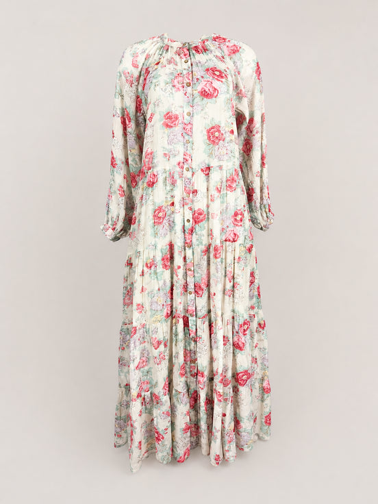 Maxi Dress in Cotone a Fiori Augustina Maison Hotel