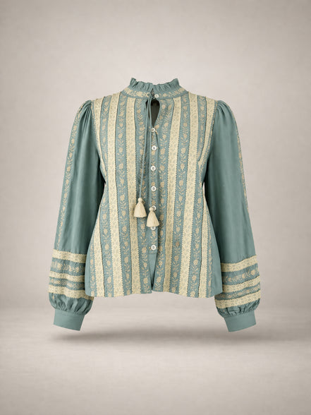 Blusa Azzurra con Pizzo Kirsten, SEA New York