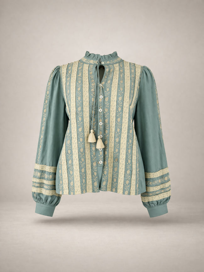 Blusa Azzurra con Pizzo Kirsten, SEA New York