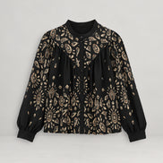 Ba&sh, Blusa Nera Stampata Brava