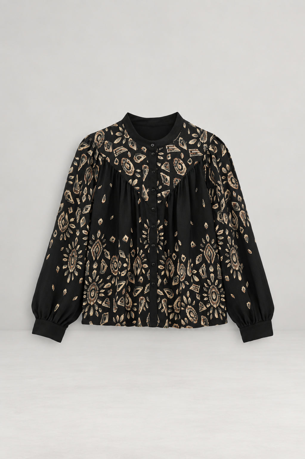 Ba&sh, Blusa Nera Stampata Brava