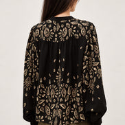Ba&sh, Blusa Nera Stampata Brava