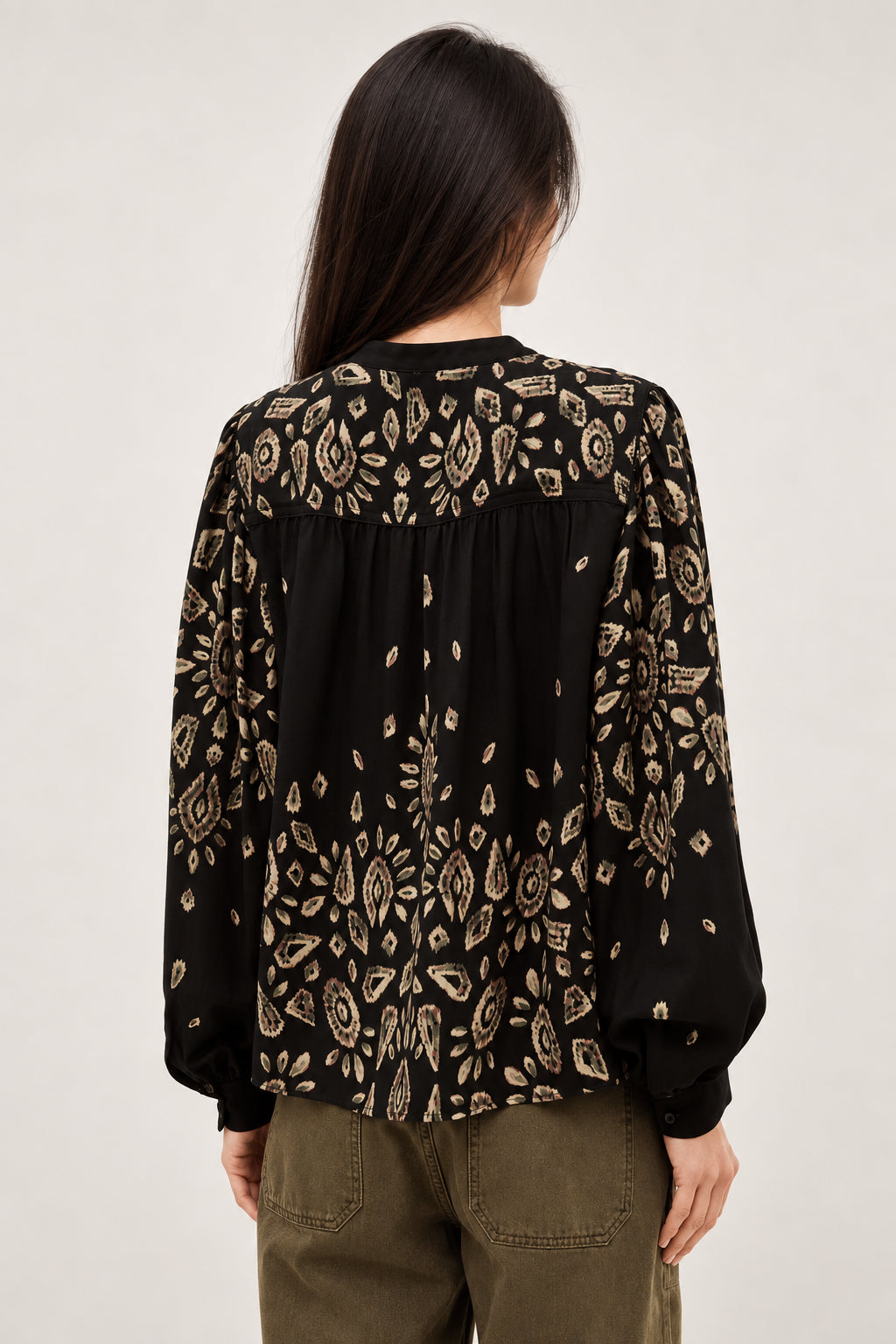 Ba&sh, Blusa Nera Stampata Brava