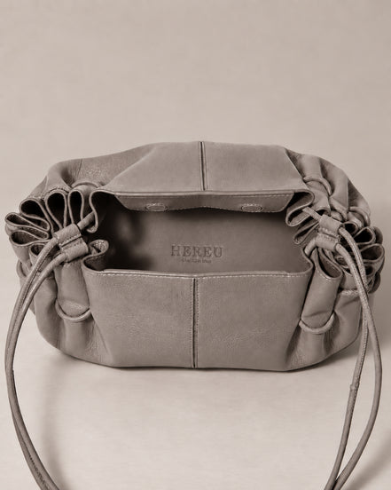 Hereu, Borsa a spalla in pelle lucida Arta