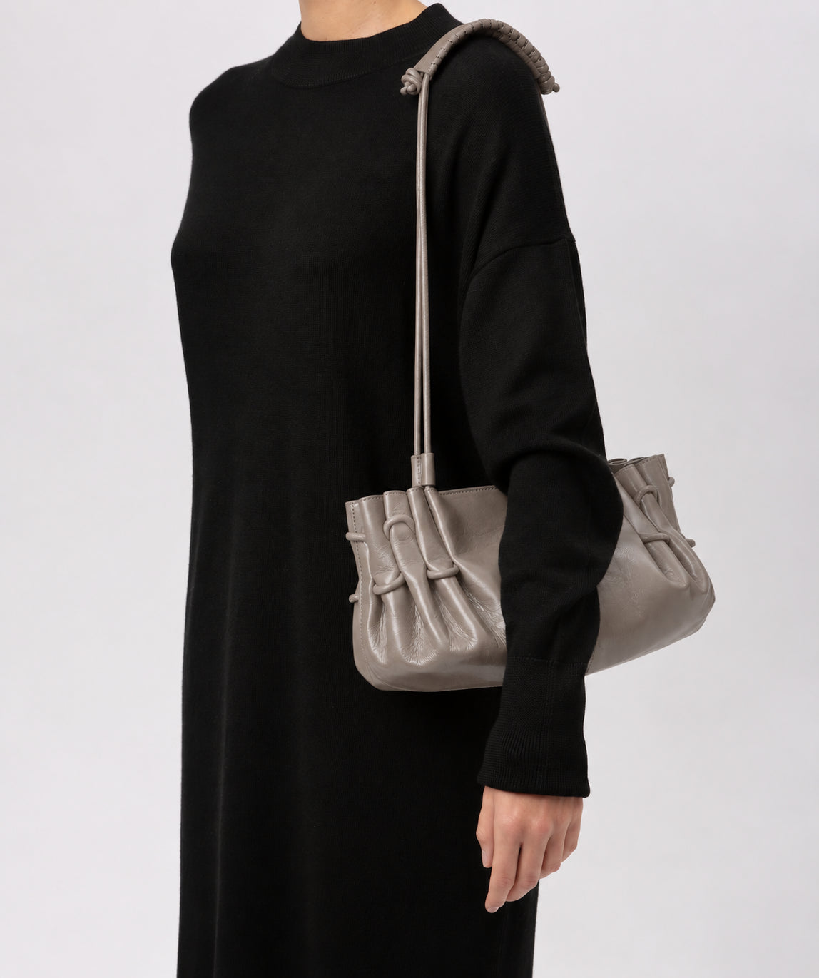 Hereu, Borsa a spalla in pelle lucida Arta