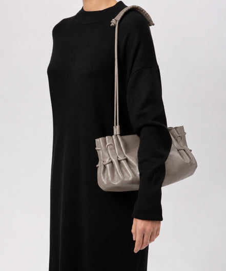 Hereu, Borsa a spalla in pelle lucida Arta