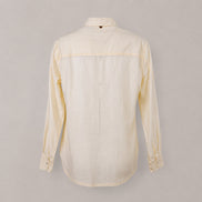 Camicia in Voile di Cotone con Taschino Beige Tee Shirt Antik Batik