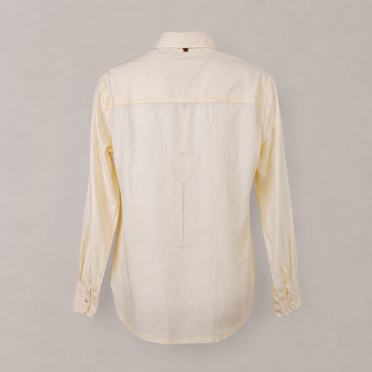 Camicia in Voile di Cotone con Taschino Beige Tee Shirt Antik Batik