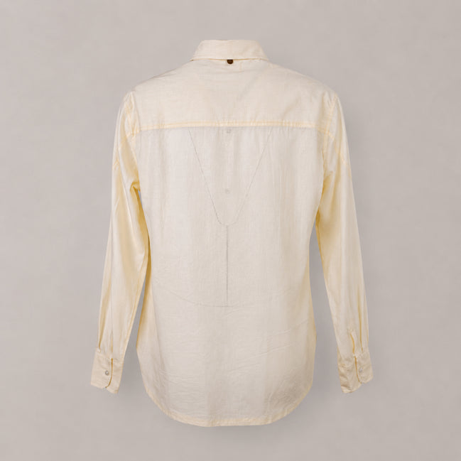 Camicia in Voile di Cotone con Taschino Beige Tee Shirt Antik Batik