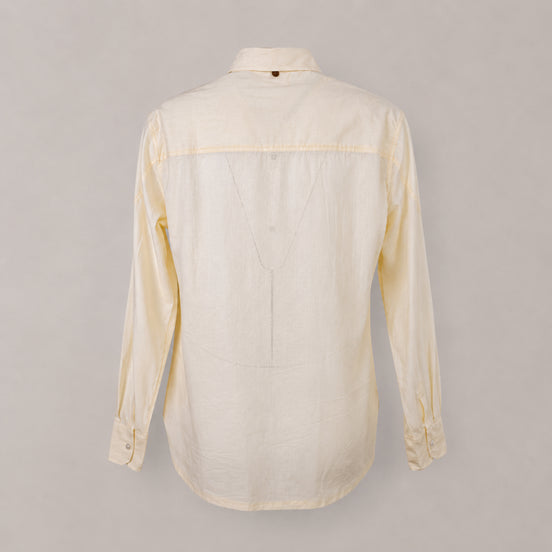 Camicia in Voile di Cotone con Taschino Beige Tee Shirt Antik Batik