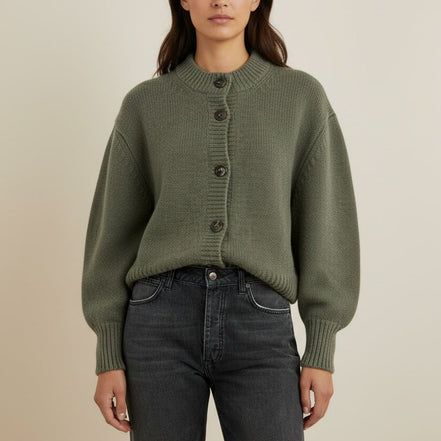 Cardigan Girocollo Maniche Baloon Lana Leonard Soeur