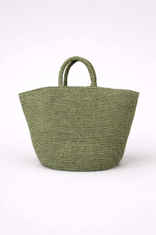 SansArcidet, Basket Large a Mano In Raffia