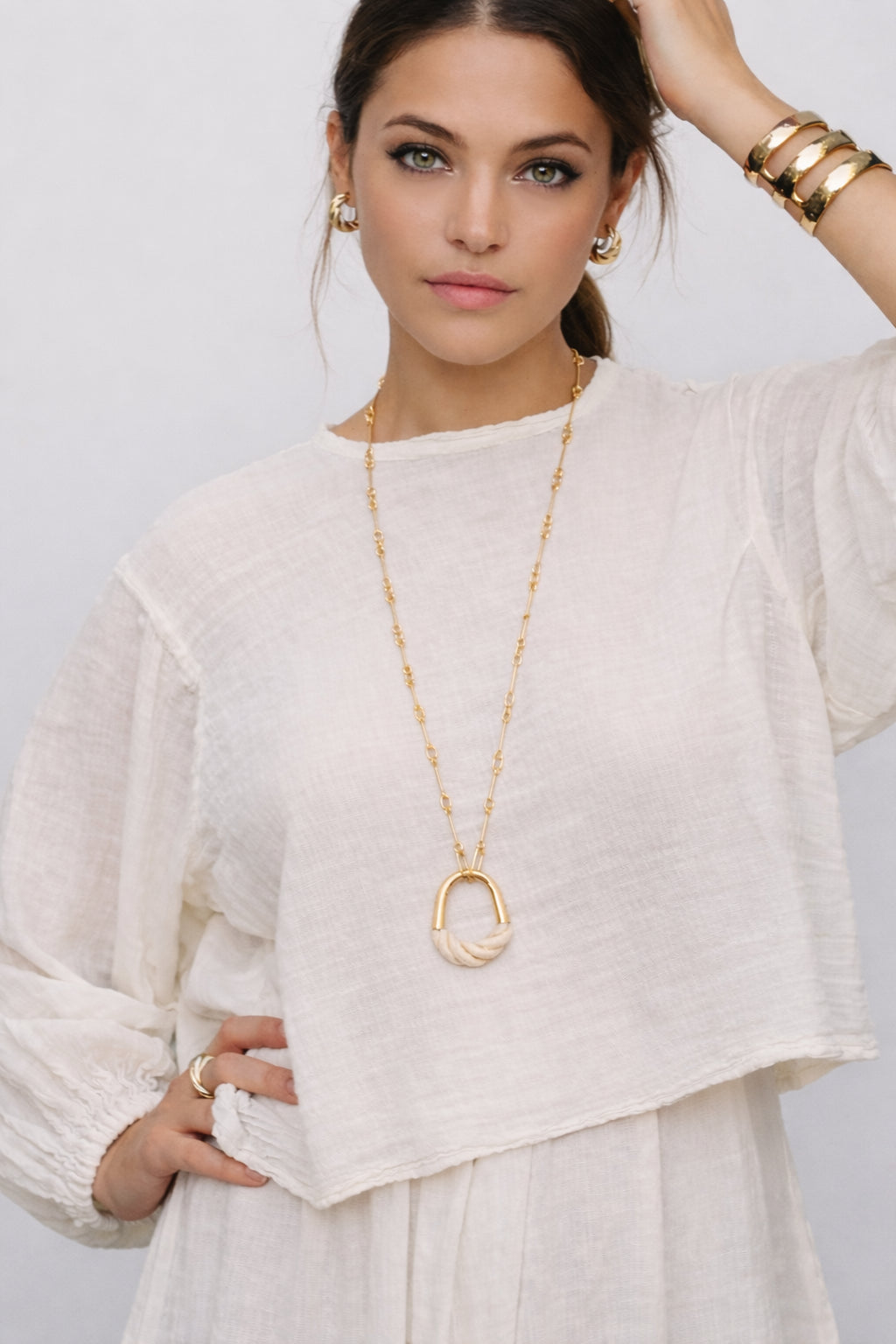 Collana con Ciondolo Avorio Diana Aurelie Bidermann