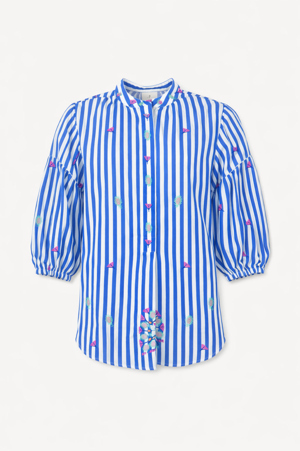 Camicia Coreana Bastoncino con Ricami Nimo with Love