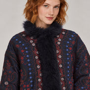 Antik Batik, Giaccone con ricami e pelliccia Ivan