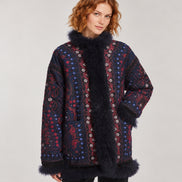 Antik Batik, Giaccone con ricami e pelliccia Ivan