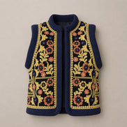 Gilet Girocollo Ricami  Ossie Antik Batik