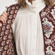 Antik Batik, Gilet Trapuntato Fantasia Floreale Irene