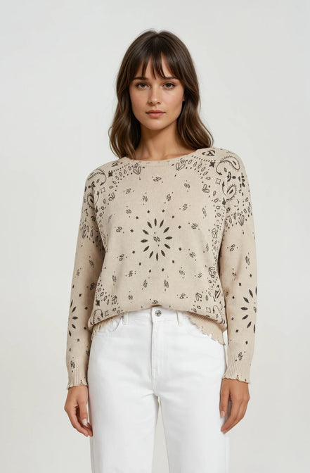 Maglia Cashmere Bandana Kujten