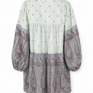 Abito Corto in Voile di Cotone Fantasia Paisley, Johri Antik Batik