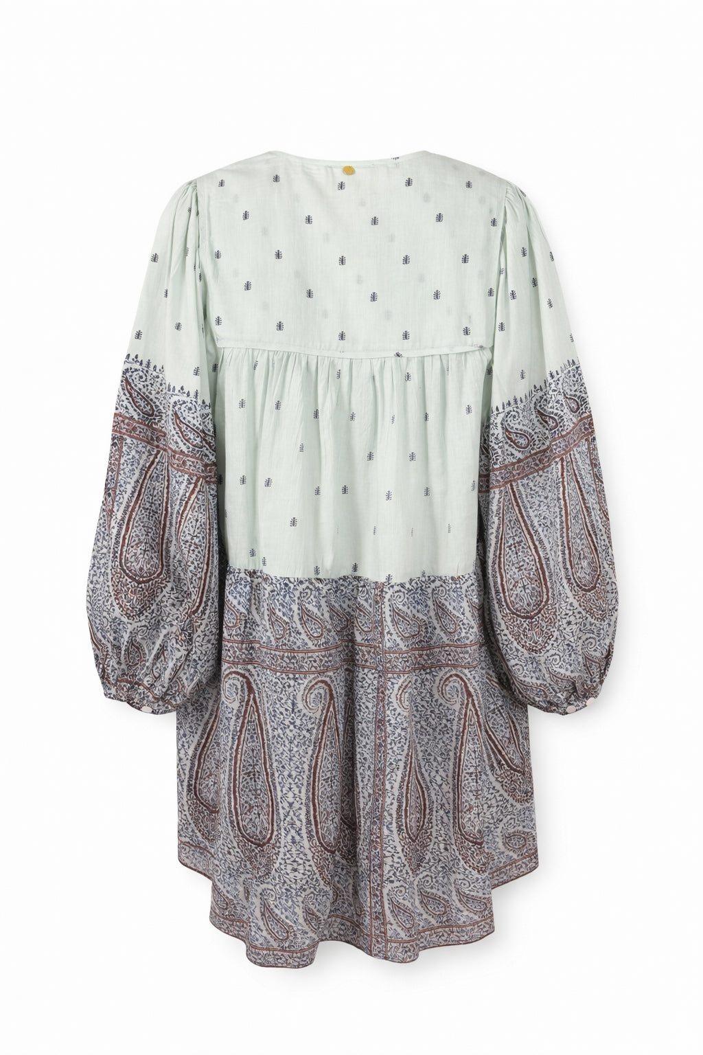 Abito Corto in Voile di Cotone Fantasia Paisley, Johri Antik Batik