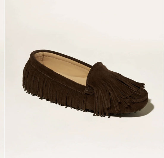 Mocassino Camoscio con Frange Mindy Toujours Milano
