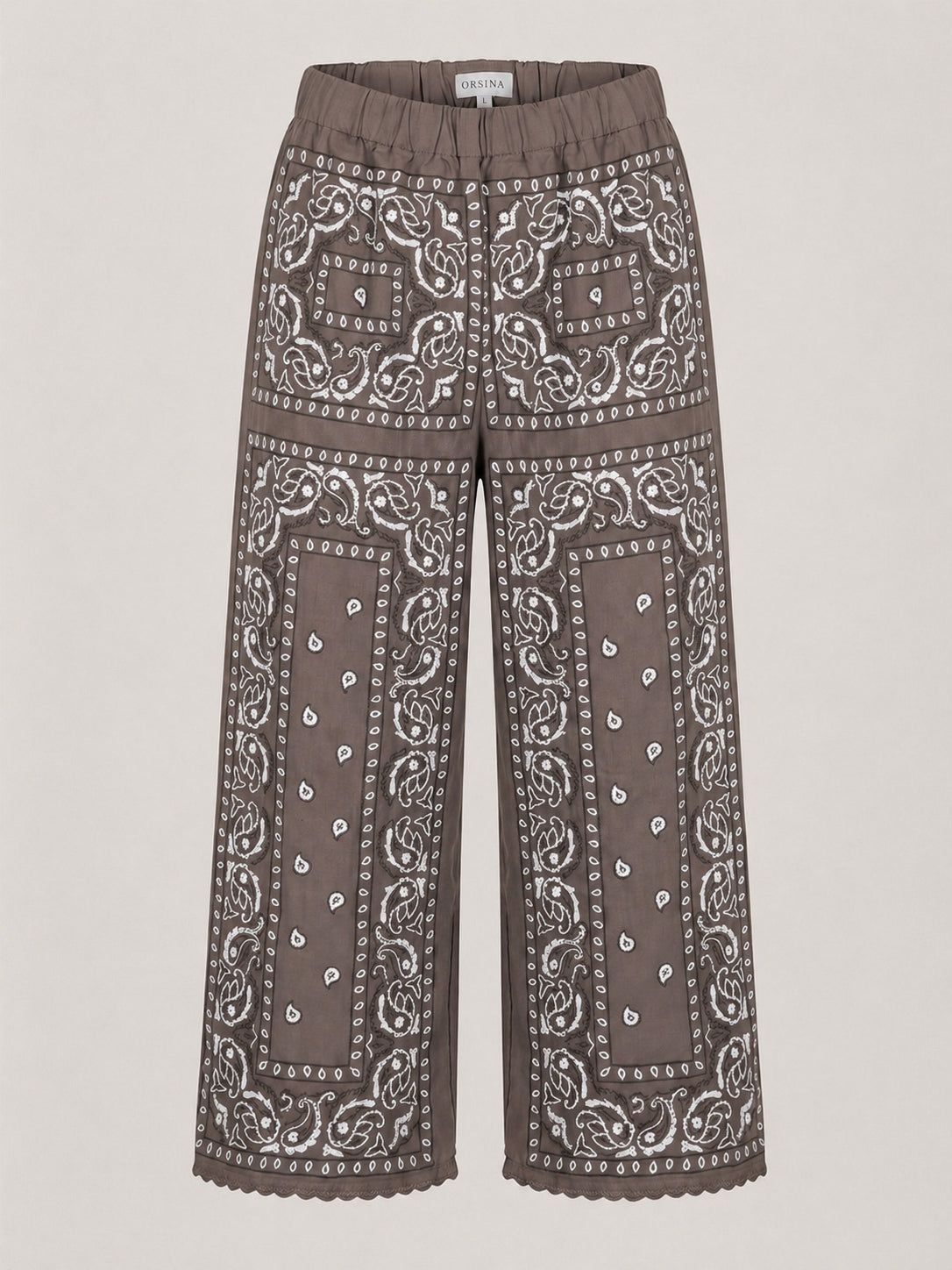 Orsina, Pantalone con Elastico Ricamato