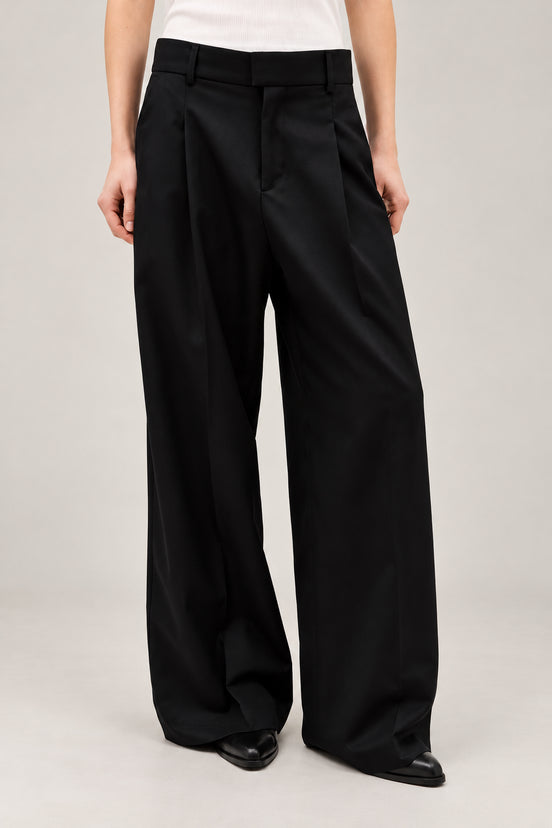Ba&sh, Pantalone Maschile Gamba Larga in Misto Lana