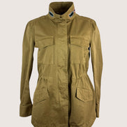 Sahariana di Cotone Kaki con Ricami Bazar de Luxe