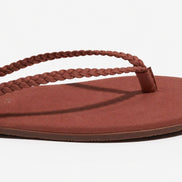 TKEES, Infradito con Cinturino Intrecciato in Suede Lily Braid