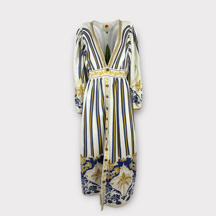 Abito Maxi Chemisier con Maniche Balloon  Pineapple Farm Rio