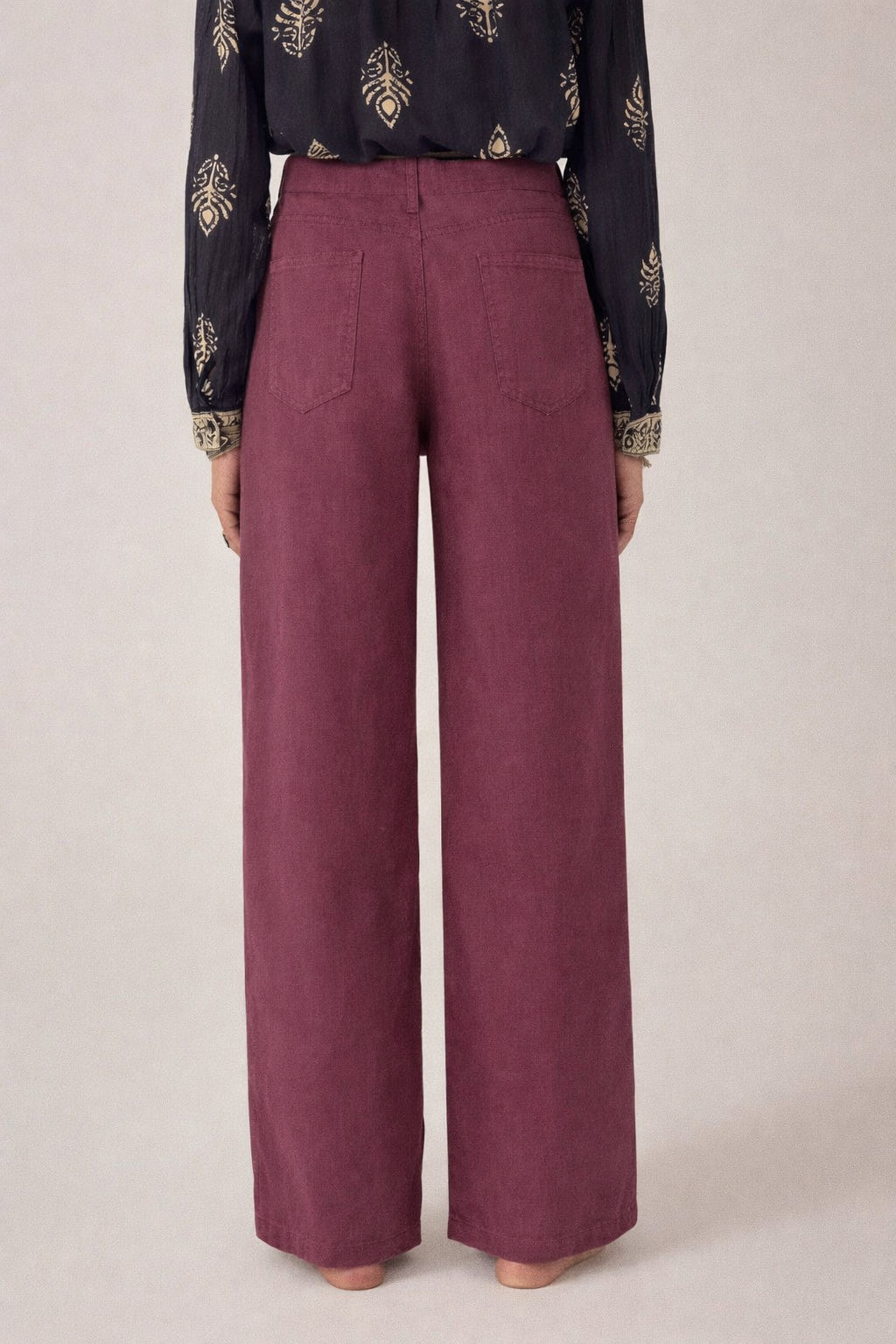 Pantaloni con Pences Cotone e Lino Marina Maison Hotel