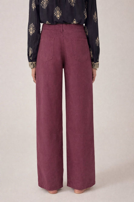Pantaloni con Pences Cotone e Lino Marina Maison Hotel