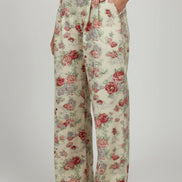 Pantalone di Cotone Largo Vita Media Fantasia Maison Hotel