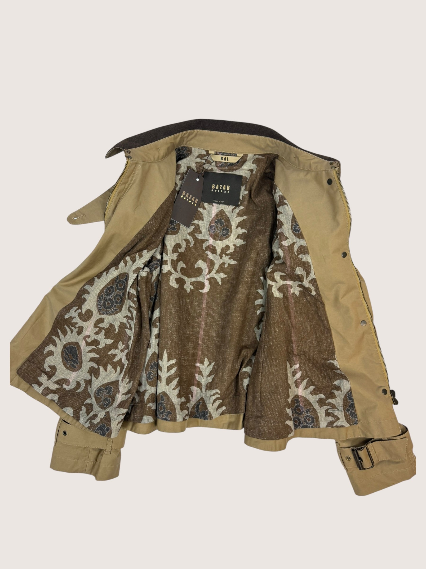 Trench Corto Impermeabile Beige Bazar de Luxe