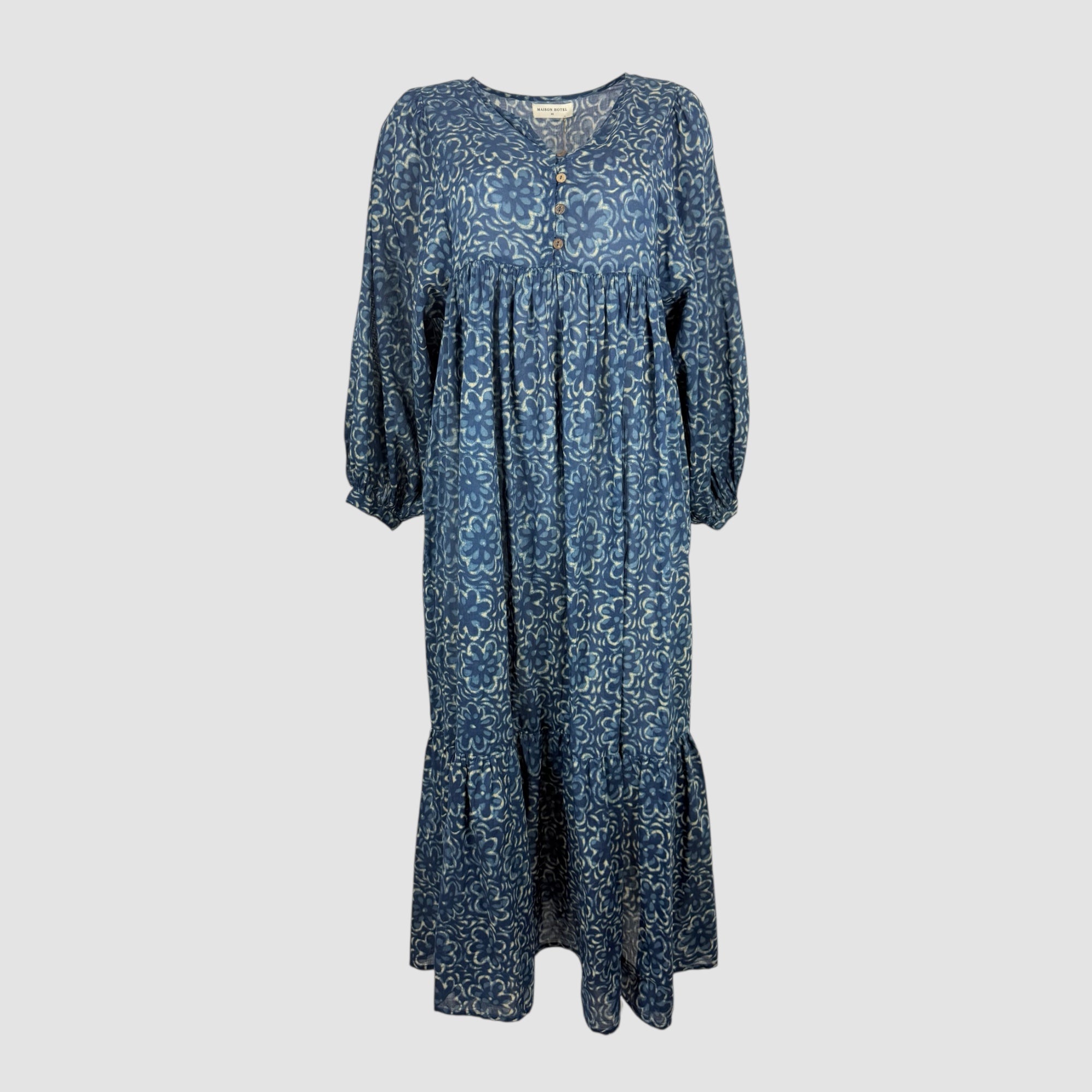 Abito Lungo Indigo Cotone Fantasia Eileen Maison Hotel