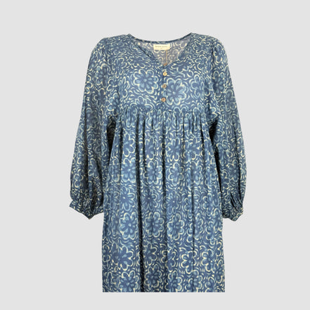 Abito Lungo Indigo Cotone Fantasia Eileen Maison Hotel