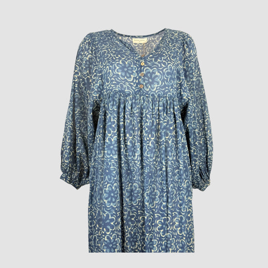 Abito Lungo Indigo Cotone Fantasia Eileen Maison Hotel