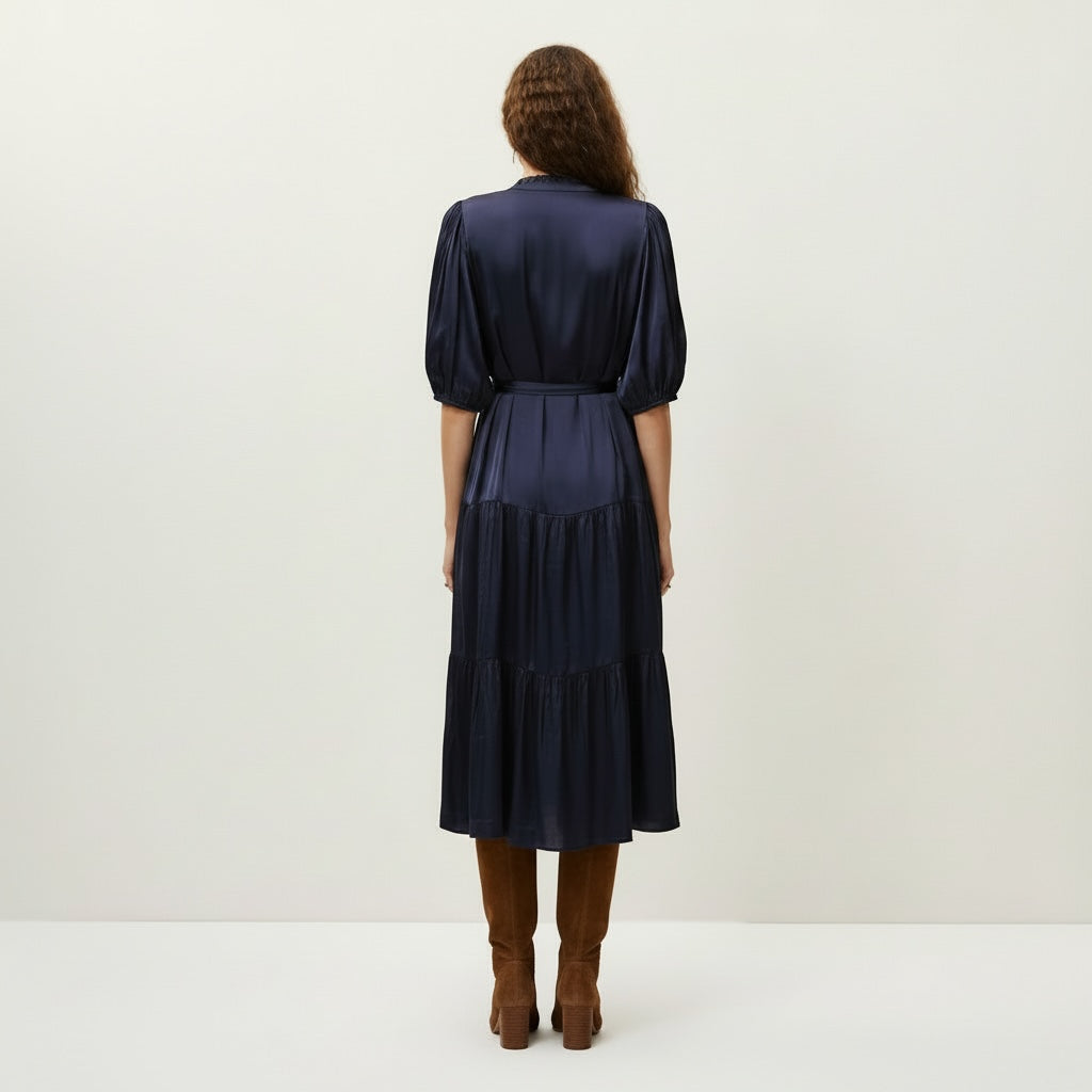 Abito Midi Blu Notte Celia Ba&sh