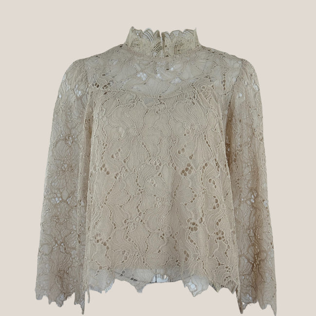 Blusa Pizzo Collo in Piedi Lucia Suncoo