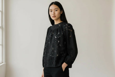 Blusa Pizzo Manica Lunga Lily Suncoo