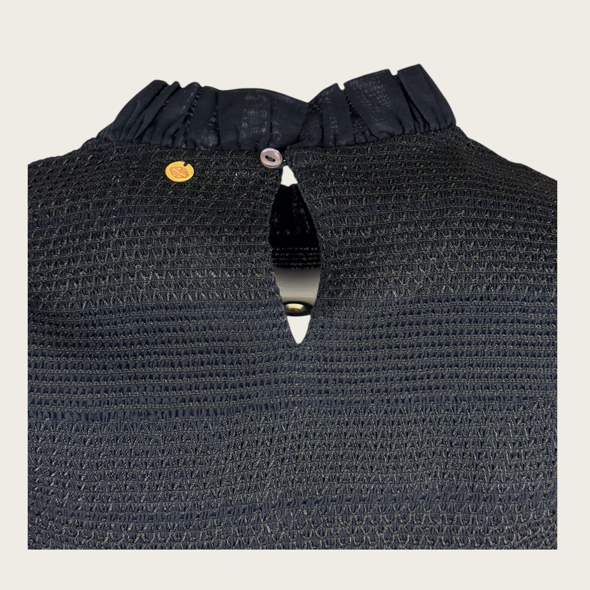 Blusa Punto Smoke Navy Elisa Antik Batik