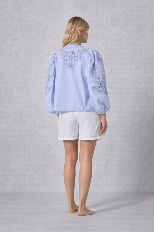 Scarlett Poppies, Camicia in Popeline con Pizzo Vesma